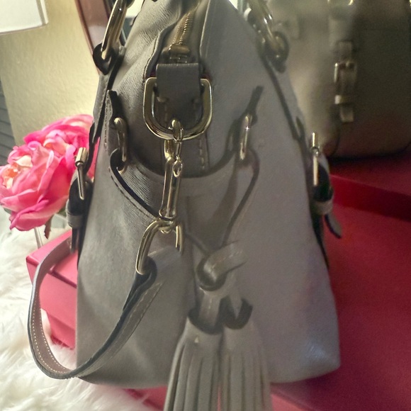 Dooney & Bourke Darcy Satchel Saffiano Leather 14K Gold plated hardware - Picture 8 of 16